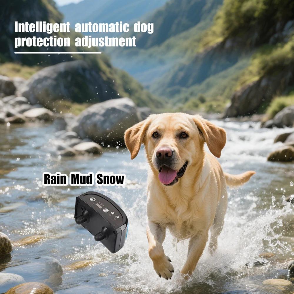 Intelligent Electric Ultrasonic Stop Barking Vibration Anti Bark Collar Stop Bark Training Collar for Dogs Stopper USB Charging