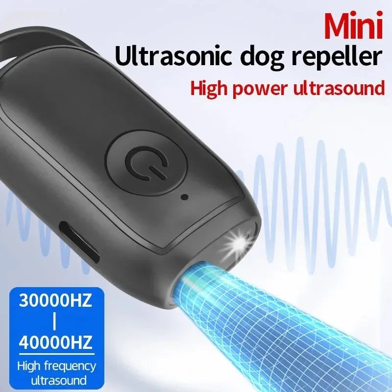 Portable Mini Ultrasonic Dog Training Device Stop Barking Repeller Outdoor Safe Anti-Bark Control for Dogs