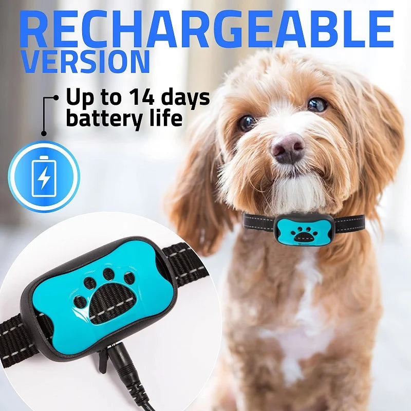Pet Dog Anti Barking Device USB Electric Ultrasonic Dogs Training Collar Dog Stop Barking Vibration Anti Bark Collar Dropship