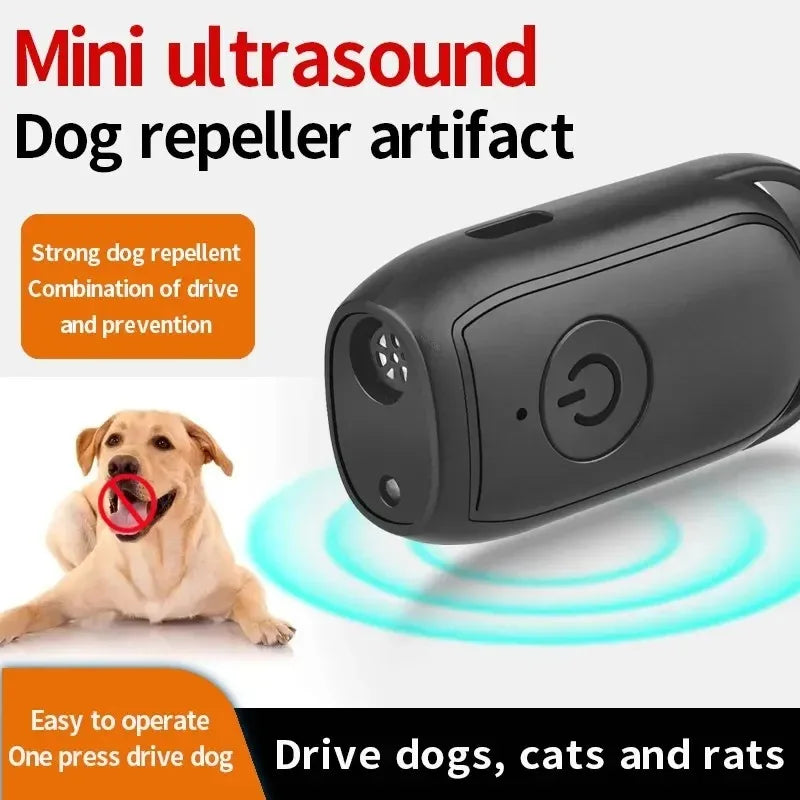 Portable Mini Ultrasonic Dog Training Device Stop Barking Repeller Outdoor Safe Anti-Bark Control for Dogs